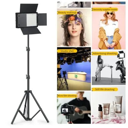 Pro LED 800  Photo Studio Light + Batteries and stand for Tiktok Youbute Game Live Video Lighting Copy