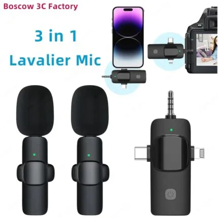 3 In 1 Wireless Lavalier Microphone