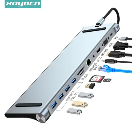 4/5/6/8/11 in 1 Type C Dock USB Hub 3.0 Splitter Multiport Adapter 4K