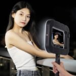 Smartphone Video Rig with Light Cell Handheld Stabilizer with Ring Light for Filmmaking Live YouTube Tiktok Video Recording - Image 6