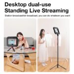 Smartphone Video Rig with Light Cell Handheld Stabilizer with Ring Light for Filmmaking Live YouTube Tiktok Video Recording - Image 3