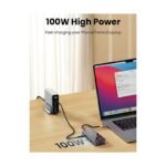 USB C Hub 8-In-1 Type-C 3.1 To 4K Adapter 5GB RJ45 SD/TF Card Reader Hub Dark Sky Gray & Transparent USB 3.0 100W PD For Laptops - Image 2