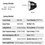 ZGRL-80W Bi-Color COB Video Light with Built-in Battery - Image 6