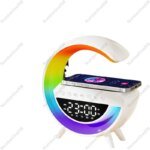 Bluetooth Speaker Colorful Ambient Light Alarm Clock Wireless Charging Night Light Multi-function Desktop Bluetooth Speaker.
