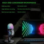 RGB Condenser Microphones with Light Tabletop Mic for Phone Laptop PC Live Streaming Video Record Denoise Gaming Microphone - Image 4