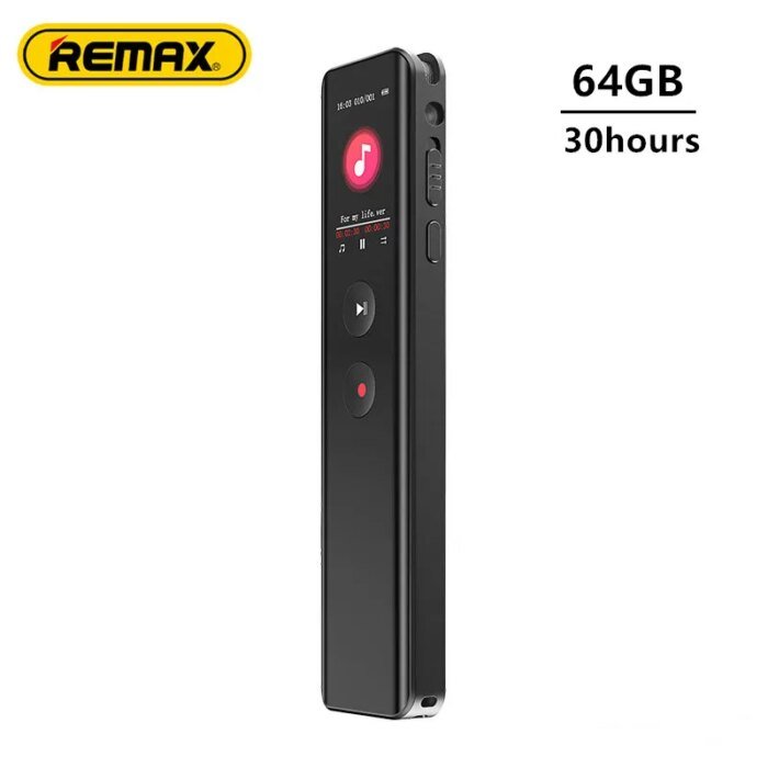 Remax Multimedia Ditigal Voice Recorder 64GB Clear Sound Noise Reduction 30hours Mp3/WAV Function - Image 1