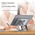Foldable Tablet Bracket Stand 360 Degree Rotating Portable Laptop Bracket Hollow Heat Dissipation Height Adjustable Accessories - Image 5