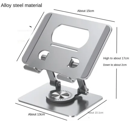 Foldable Tablet Bracket Stand 360 Degree Rotating Portable Laptop Bracket Hollow Heat Dissipation Height Adjustable Accessories