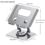 Foldable Tablet Bracket Stand 360 Degree Rotating Portable Laptop Bracket Hollow Heat Dissipation Height Adjustable Accessories