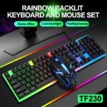 Gamer Keyboard And Mouse PC Gaming Keyboard RGB Backlit Keyboard Rubber Keycaps Wired Spanish Keyboard Mouse Gamer Gaming Mouse - Image 6