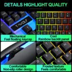 Gamer Keyboard And Mouse PC Gaming Keyboard RGB Backlit Keyboard Rubber Keycaps Wired Spanish Keyboard Mouse Gamer Gaming Mouse - Image 2