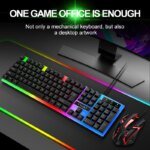 Gamer Keyboard And Mouse PC Gaming Keyboard RGB Backlit Keyboard Rubber Keycaps Wired Spanish Keyboard Mouse Gamer Gaming Mouse - Image 3
